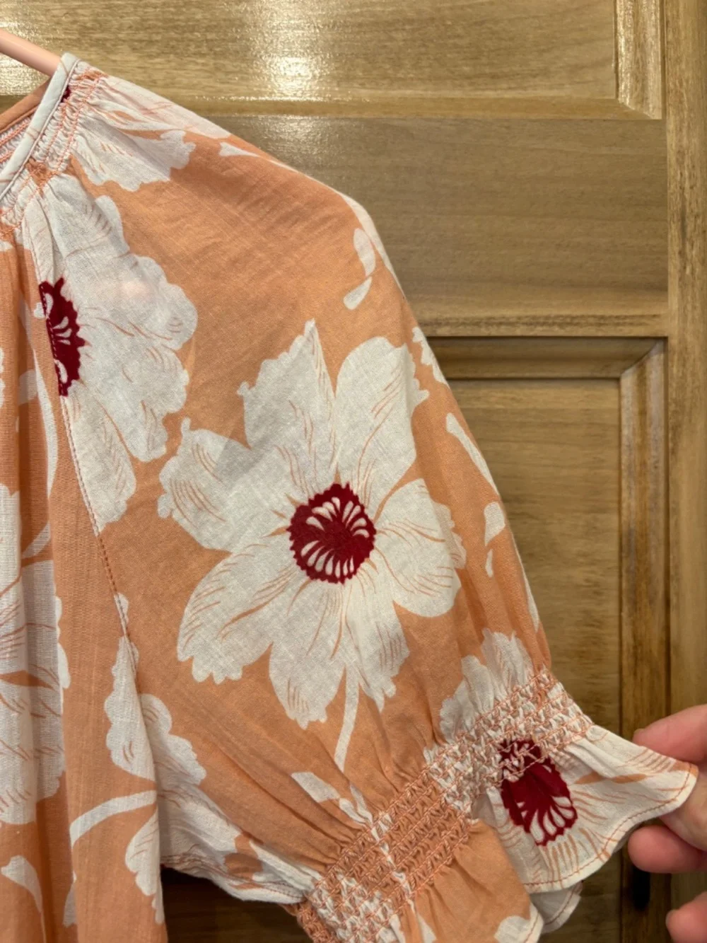 Madewell Floral Puff Sleeve Blouse